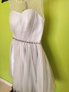 Flared Net Party Wear Dress/New With Tag