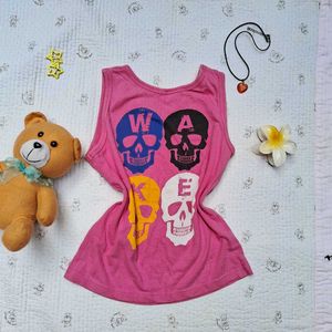 Y2k  Skull Tank Fitted Top
