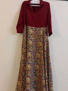 Deewa Straight Dress With Collar And Belt