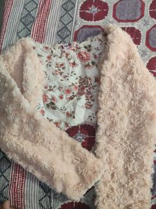 Pink Faux Fur Cardigan For 8 Yr Girl