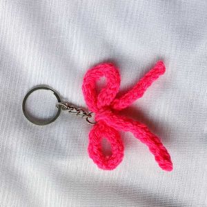 Cute Pink Bow Keychain