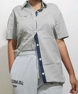 Striped Button-Down Shirt