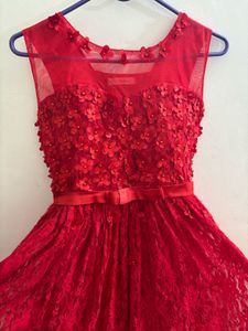 Red Cocktail party gown