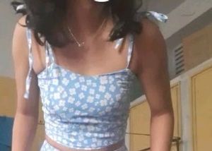 Daisy Print Blue Top