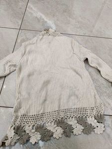 Woolen Elegant Crochet Cardigan