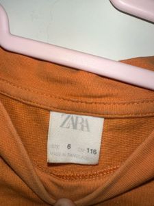 ZARA Orange Basic Top