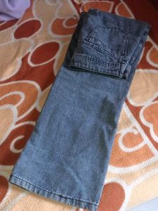 Unisex Grey Straight Jeans