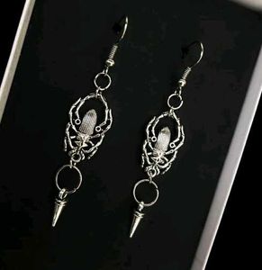 Goth Spider Drop Earrings