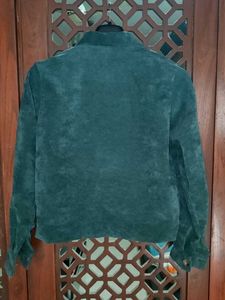 Green Corduroy Button-Down Jacket