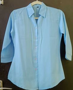 Blue 3/4 Sleeve Shirt