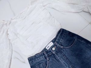 Cute White Crop TOP