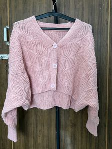 Pink Knit Cardigan