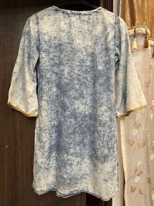 Embroidered Denim wash pattern Kurti