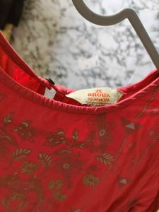 Embroidered Pink Kurta Dress