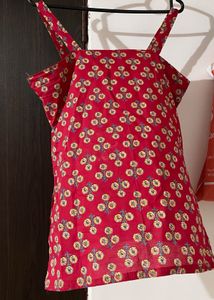 Women Strappy Short Kurti