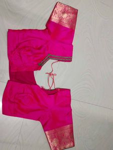 Very Beautiful Green And Pink Pattu Saree
