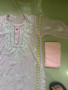 Chikankari Pink Kurti