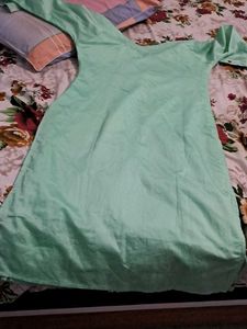 Mint Green Embroidered Kurti
