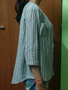 korean grey sheer shrug