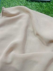 Beige Chiffon Scarf