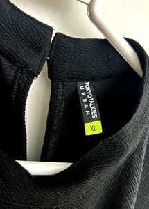 Tokyo Talkies Black Bodycon Dress | Size Xl