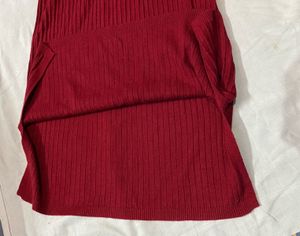 Branded Warm Maroon Fit Flare Dre