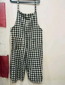 Cute Imported Gingham Jump Suit