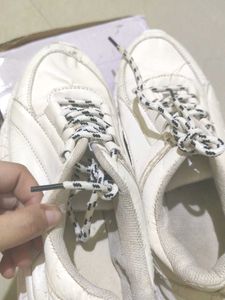 White Chunky Platform Sneakers