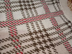 Houndstooth V-Neck Cropped Sweater