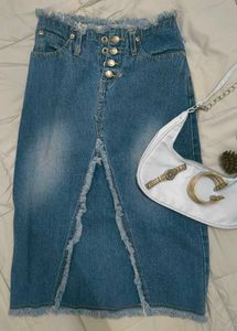 Straight Denim Skirt