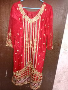 Red Kurti with Gharara and Dupatta❤️