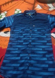 Stylish Blue Patterned Shirt