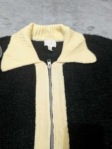 H&amp;M varsity zip-up cardigan