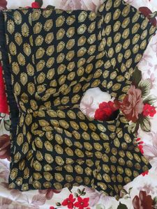 Black & Gold Sari Blouse