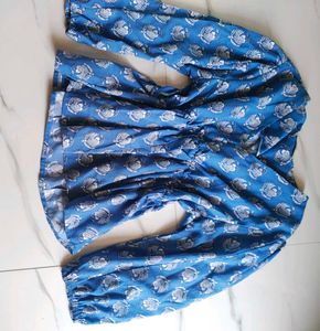 Printed Blue Top