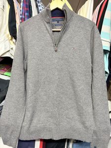 Tommy Hilfiger Quarterzip 100% Lambswool Sweater
