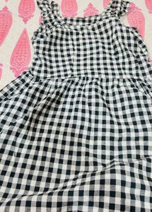 Korean casual check skirt