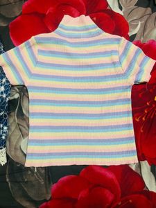 Combo 2 Women Tops - H&amp;M Blue &amp; Pink Cute HighNeck
