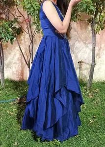 PARTY WEAR NEAVY BLUE LONG GOWN