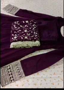 Purple 💜 Georgette Anarkali Dress For Women