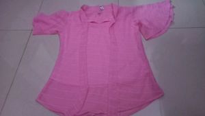 Pink Knot Flare Top