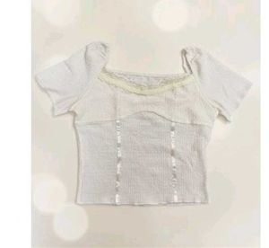 Pinterest White Lace Trim top