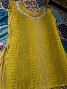 Yellow Cotton Kurta