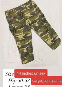waist 44 inches unisex Camo Cargo Jeans Pants