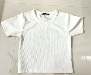 White Zudio Crop Tshirt