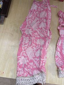 Pink Floral Print Kurta set