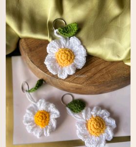 Crochet Sunflower Keychain