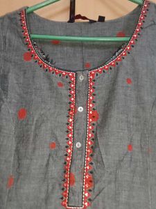 A Xxl Cotton Grey Kurti