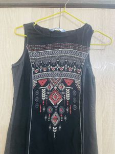 Black Embroidered kurti