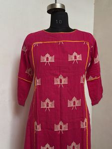 Elegant Pink Printed Kurta